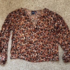 GAP Women's Multicolor Floral Blouse
